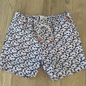 Psycho bunny men’s swim trunks blue purple small